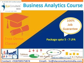 Business Analytics Institute in Delhi, Uttam Nagar, Free Data Science & Alteryx Training, SLA Institute, Free Job Placement,