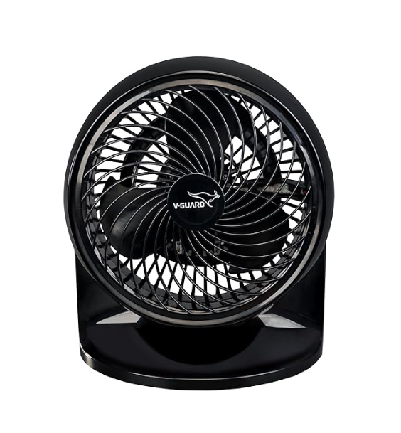 V-Guard Spinny Pro 180 mm Table & Wall Fan | 2100 RPM High Speed Motor | 353 CFM Air Delivery | 3 Speed Settings | Compact and Powerful | Durable ABS Build | 2- Year Warranty | Orange Black